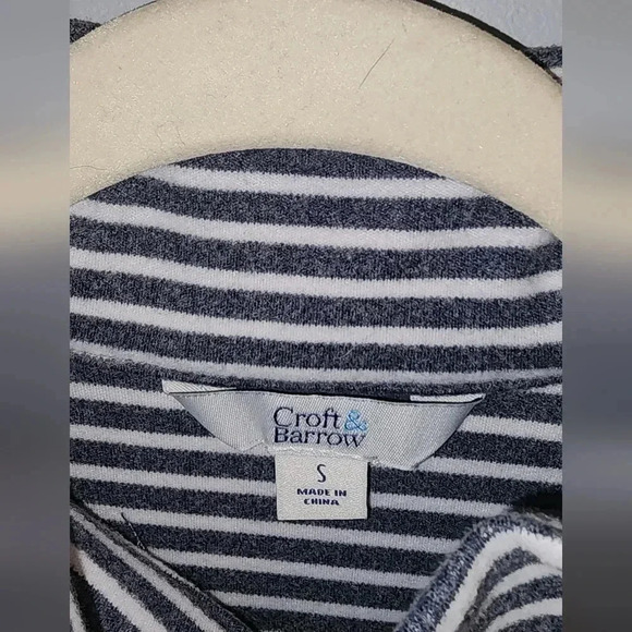 Womens 1/4 Zip Croft & Barrow Striped Pullover Size Small - Picture 3 of 5
